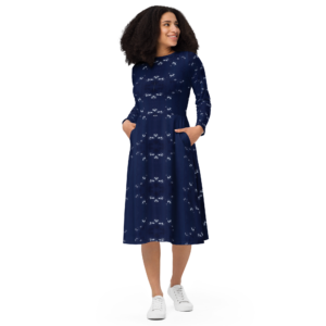 all over print long sleeve midi dress white front 666aeea8a3f4d.png